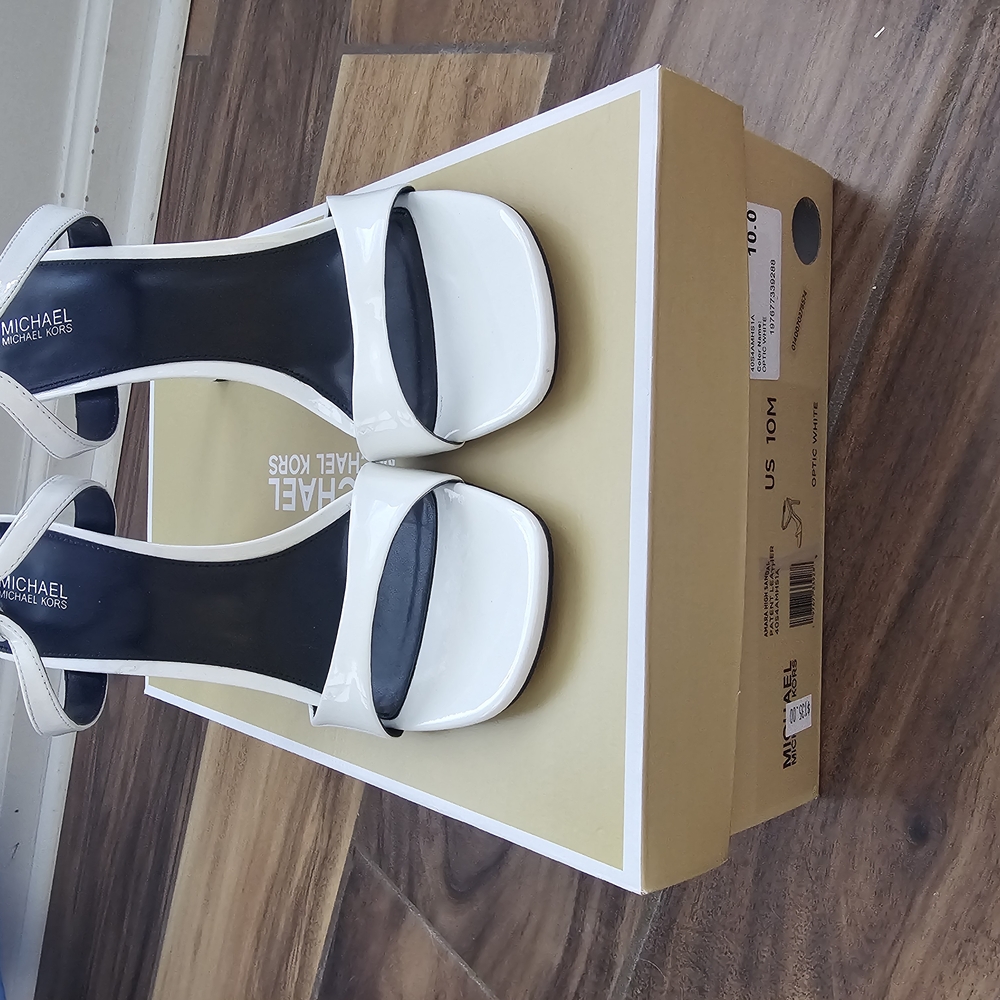 Michael Kors Black and White Minimalist Heels